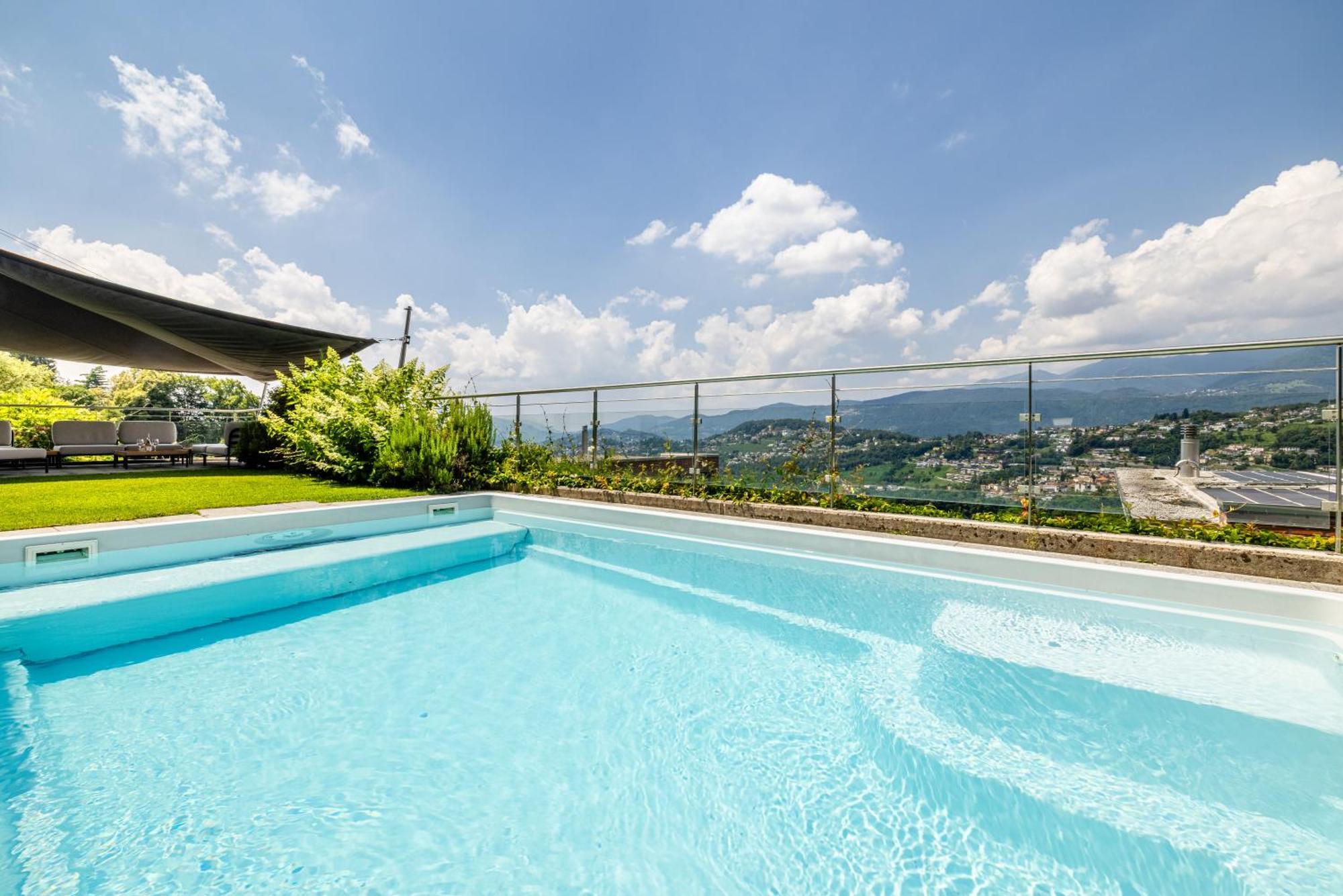 Villa Girandola with private, heated pool Lugano Esterno foto