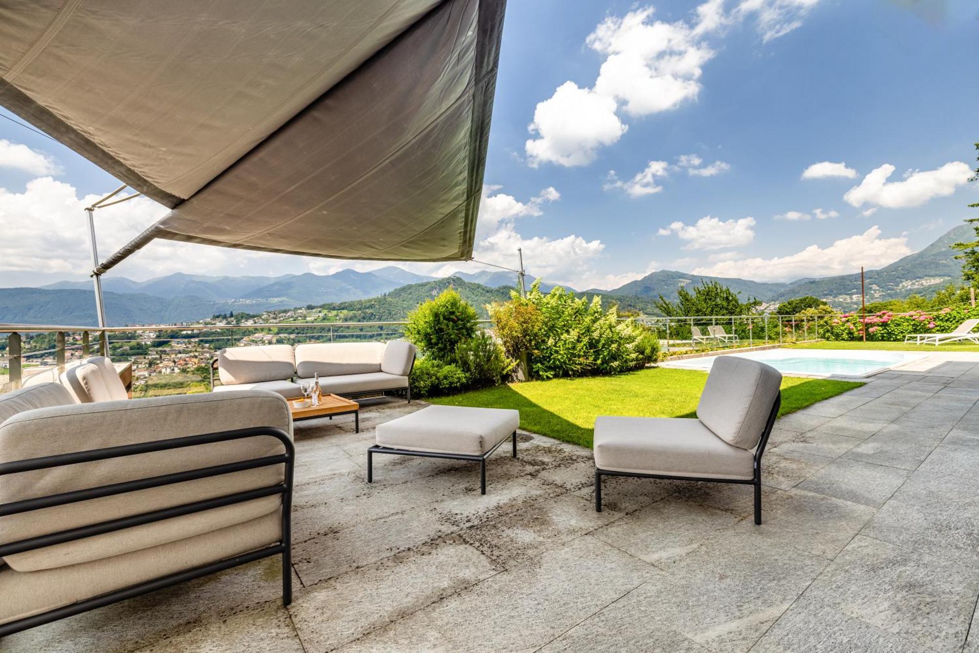 Villa Girandola with private, heated pool Lugano Esterno foto