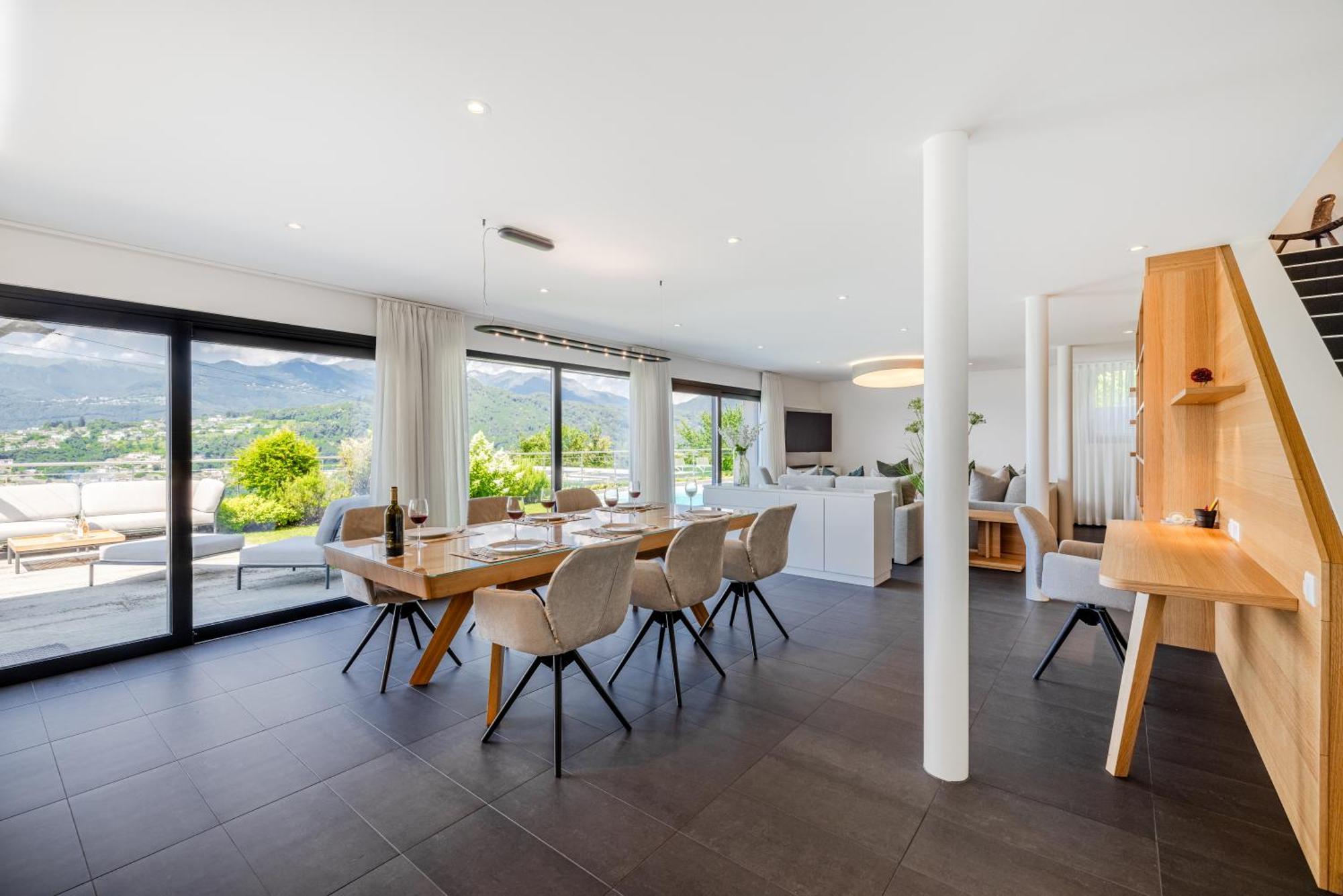 Villa Girandola with private, heated pool Lugano Esterno foto