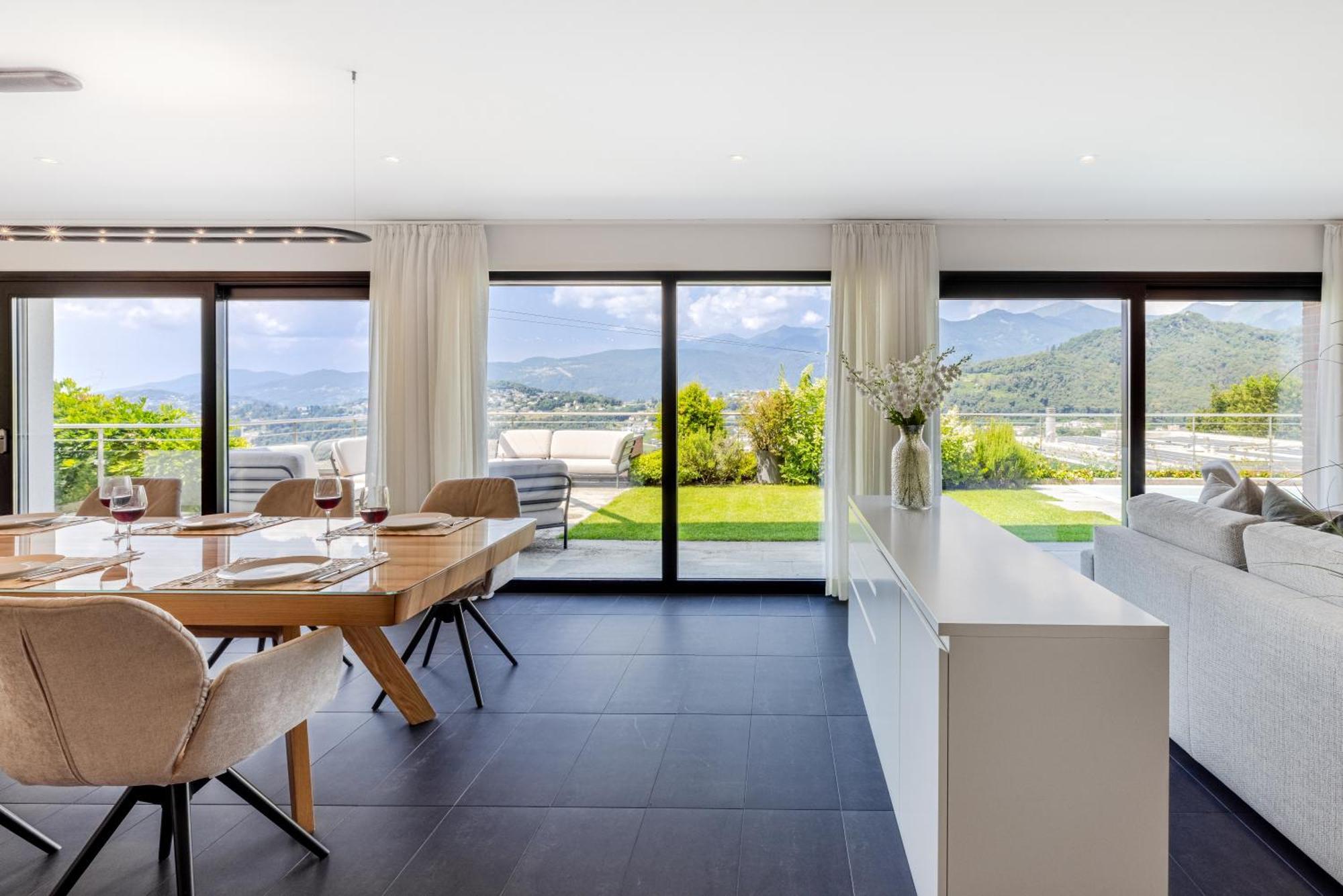 Villa Girandola with private, heated pool Lugano Esterno foto