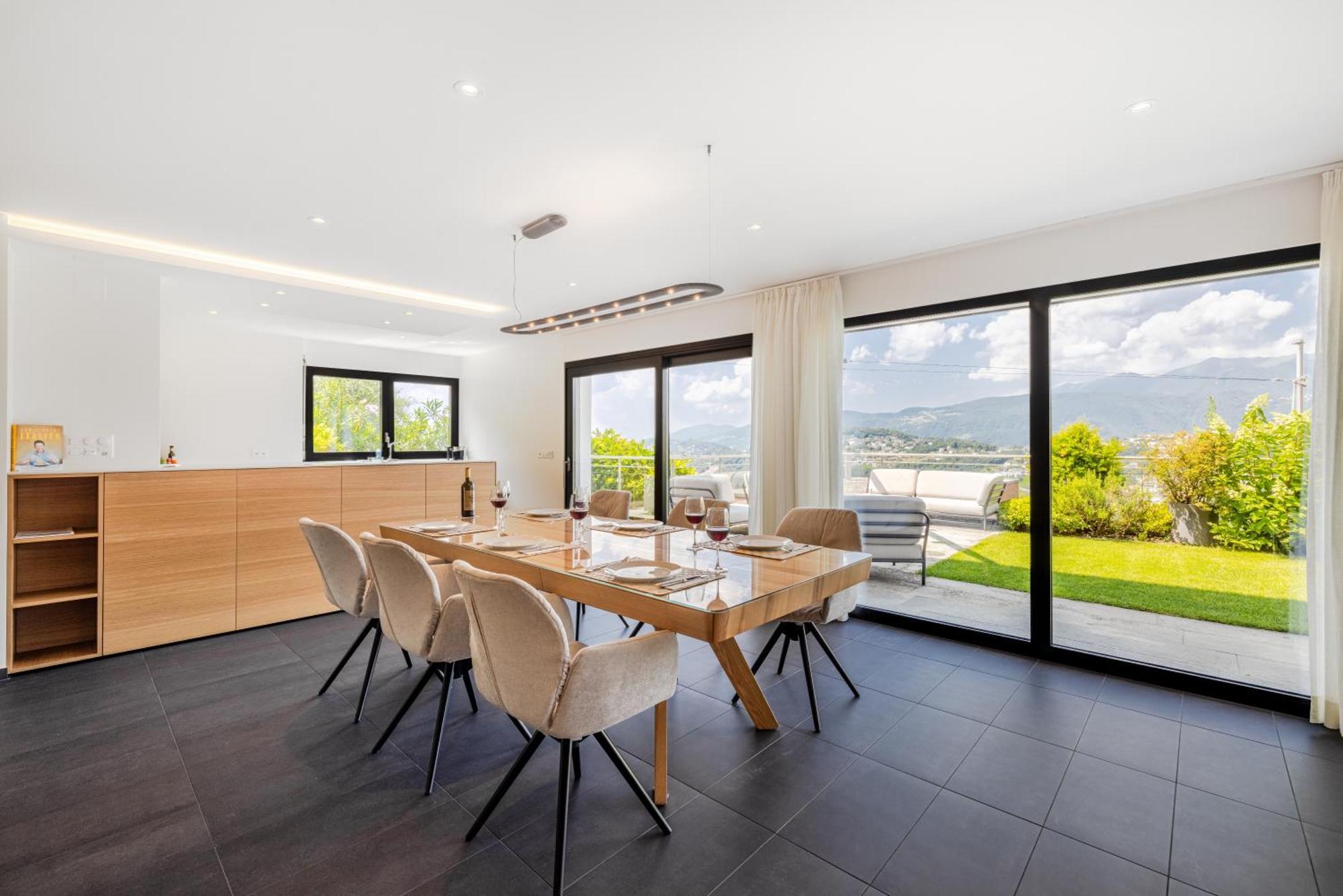 Villa Girandola with private, heated pool Lugano Esterno foto