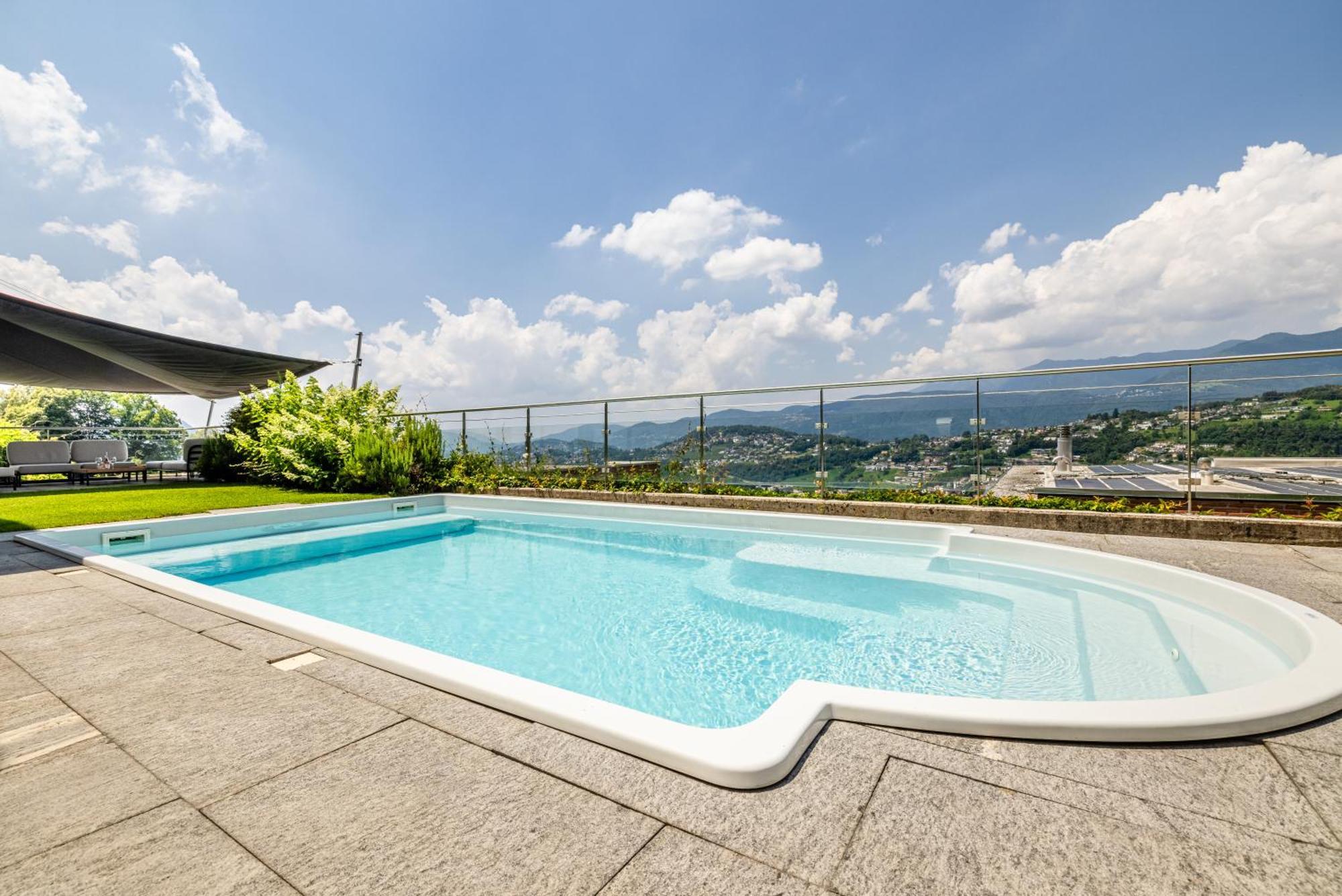Villa Girandola with private, heated pool Lugano Esterno foto